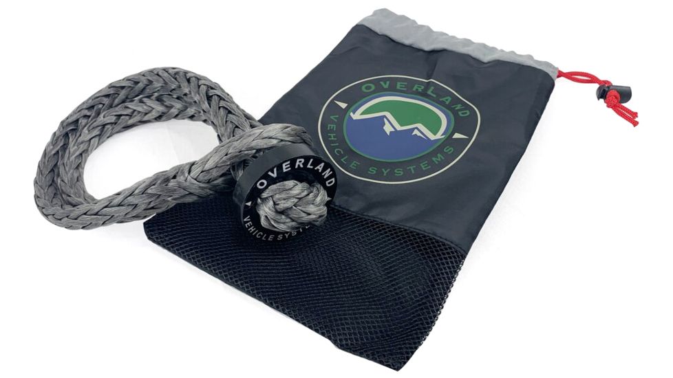 Overland Vehicle Systems Soft Shackle, 5/8in, 44500 lbs, w/ Collar, Gray, 22 in, 19159919