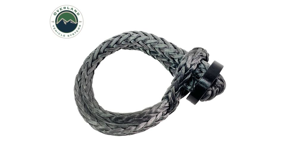 Overland Vehicle Systems Soft Shackle, 7/16in, 41000 lbs, w/ Collar, Gray, 22 in, 19139919