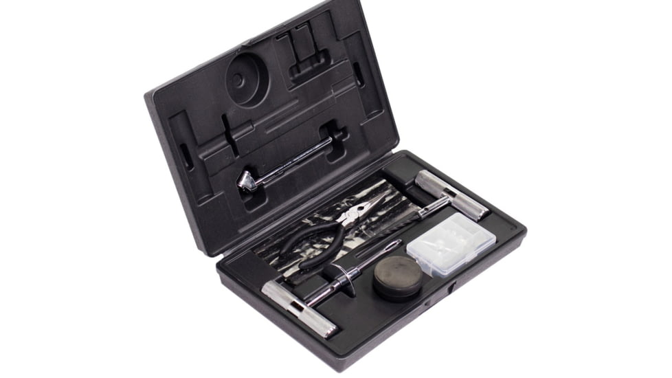 Overland Vehicle Systems Tire Plug Repair Kit 53 Piece Off Road Grade Truck, Jeep Off Road, RV, Trailers, Black, 12030001