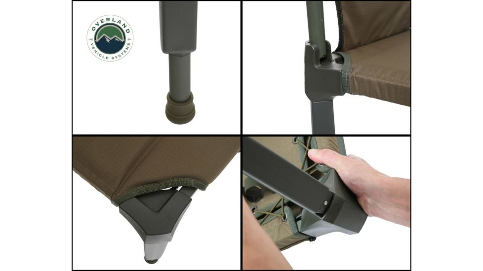 Overland Vehicle Systems Wild Land Camping Gear Chair, 400 lbs Weight Capacity, Tan, 26029910