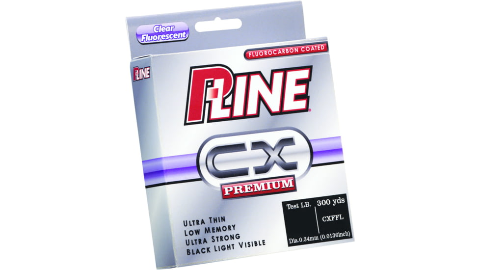 P-Line CX Premium Fluorocarbon-Coated Mono Filler Spool 20lb 300yd Clear Fluorescent, CXFFL-20