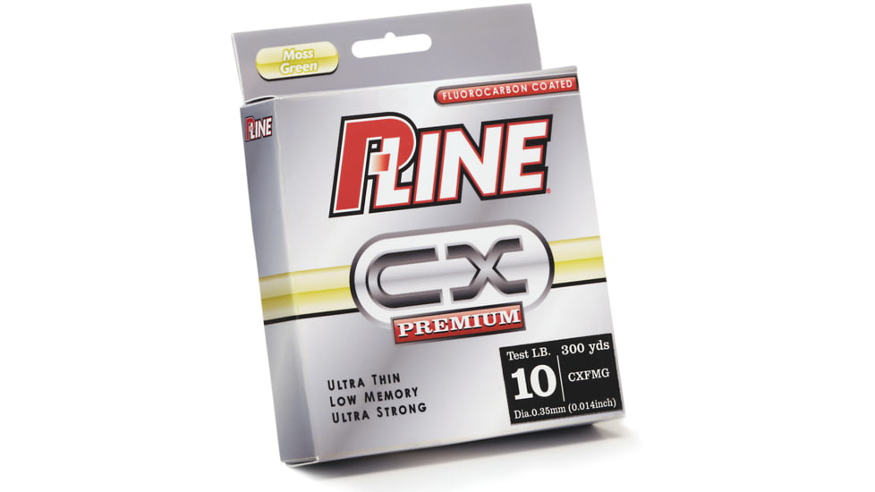 P-Line CX Premium Fluorocarbon-Coated Mono Filler Spool 6lb 300yd Moss Green, CXFMG-6