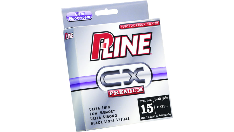 P-Line Cx Premium Fluorocarbon-Coated Mono Filler Spool, Clear Fluorescent, 15lb 300Yd, CXFFL-15
