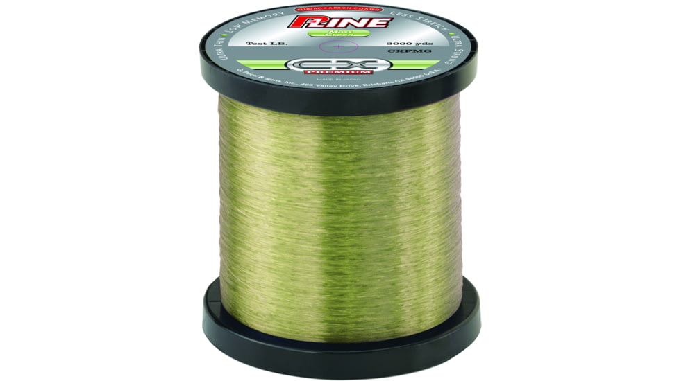 P-Line CX Premium Fluorocarbon-Coated Mono Service Spool 4lb 3000yd Moss Green, CXBSMG-4
