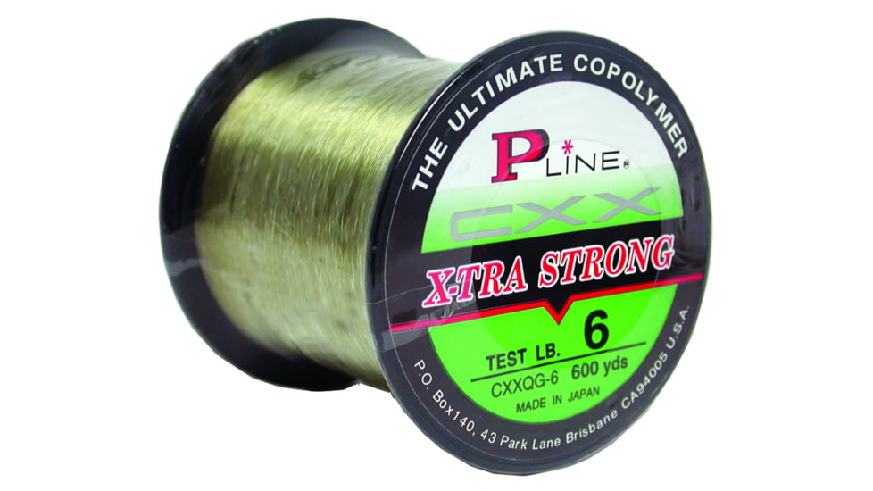 P-Line CXX X-Tra Strong Mono 10lb 600yd Spool Moss Green 1/4 Size, CXXQG-10