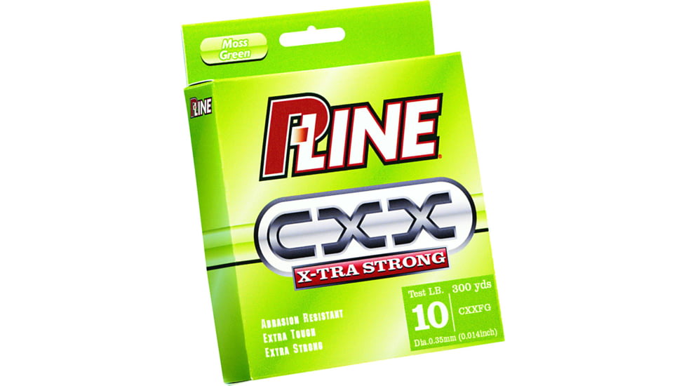 P-Line CXX X-Tra Strong Mono Filler Spool, Moss Green, 300yd10lb, CXXFG-10