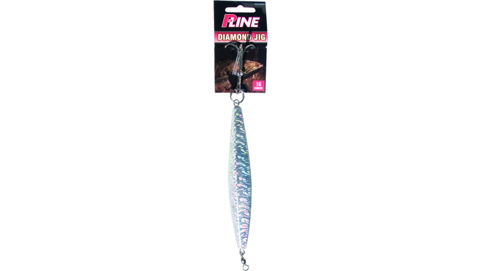 P-Line Diamond Bar Fishing Jig, Chrome, 16oz, DB-16-CH