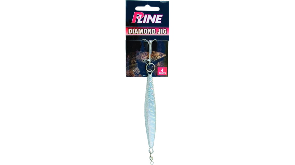 P-Line Diamond Bar Fishing Jig, Chrome, 4oz, DB-4-CH