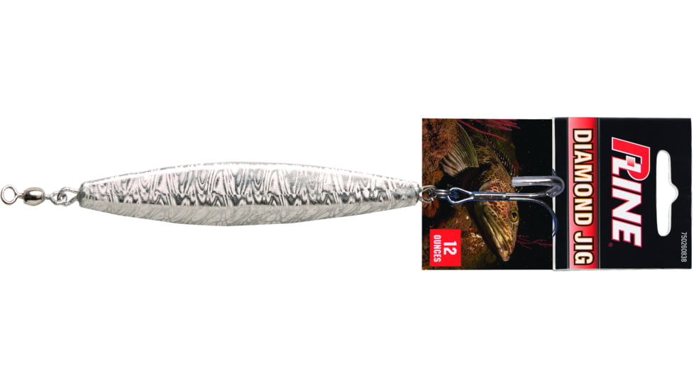 P-Line Diamond Bar Fishing Jig, Chrome, 6oz, DB-6-CH