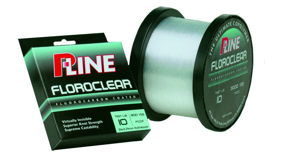 P-Line Floroclear Fluorocarbon Coated Mono, Clear, 10lb 300Yd, FCCF-10