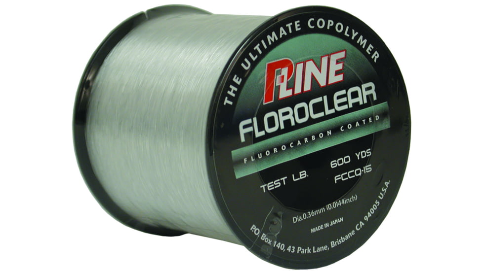 P-Line Floroclear Fluorocarbon Coated Mono, Clear, 8lb 600Yd, FCCQ-8