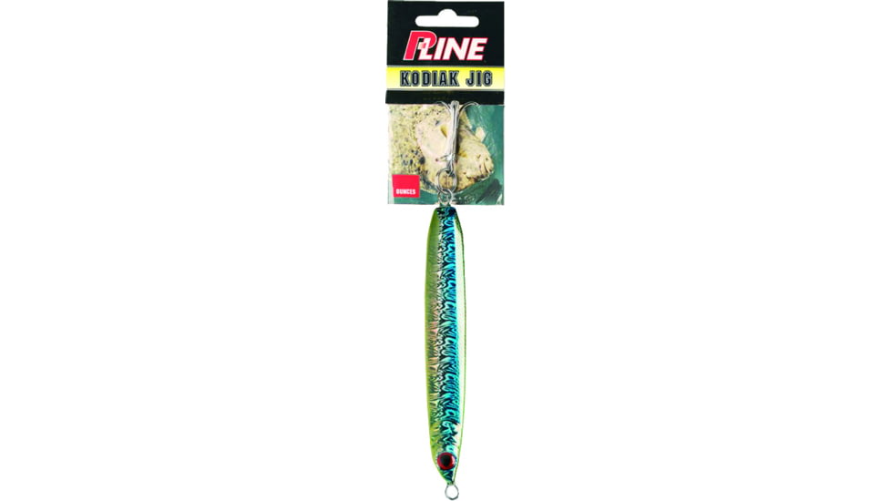 P-Line Kodiak Jig, Chartreuse Blue Chrome, 11oz, PKJ11-04
