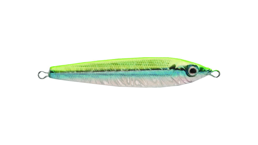P-Line Laser Minnow Jig, Chartreuse/Silver/Blue, 2oz, PLM2-04