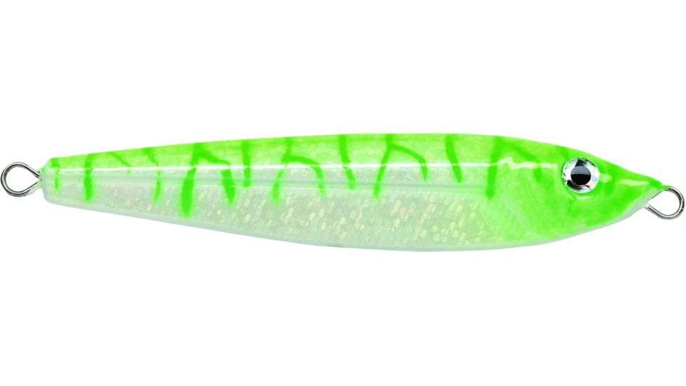 P-Line Laser Minnow Jig, D-Glow Green Tiger, 6oz, PLM6-22