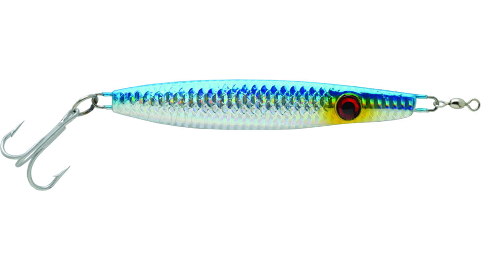 P-Line Sassin Jig, Silver Blue Yellow, 4oz, SJ4-55