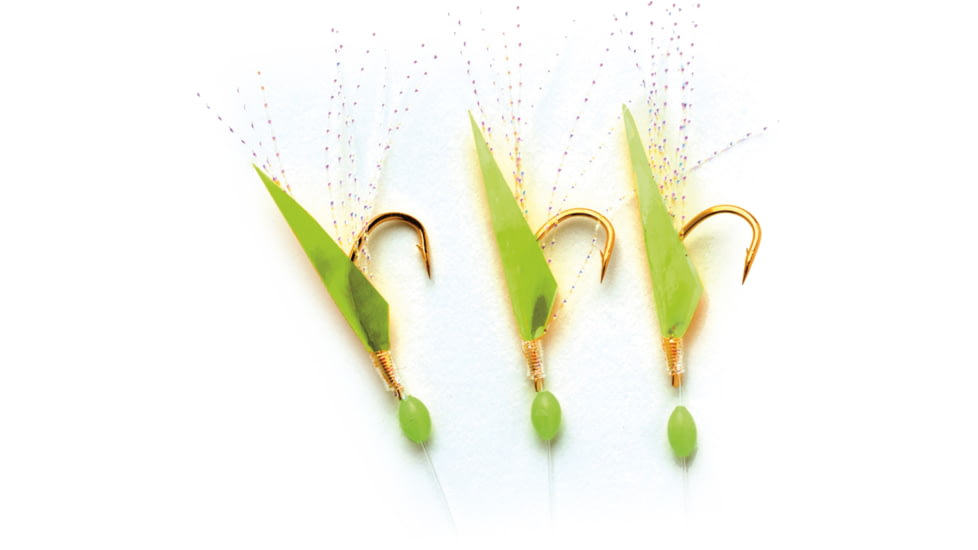 P-Line Shad Sabiki Rig 3 Hook Size 4 Sabiki Rig, Red Shad, PSSMR-4