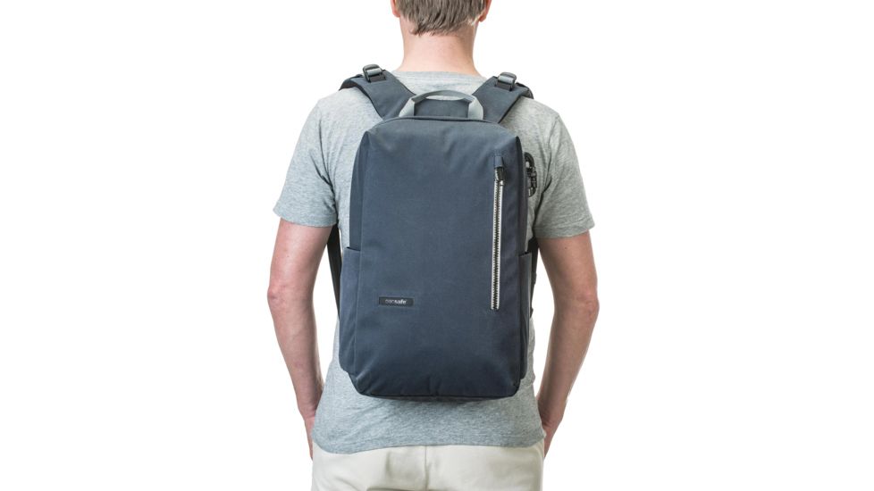 Pacsafe Intasafe Backpack Anti-Theft 20L Laptop Men's Backpack, 20L, Navy 25181606