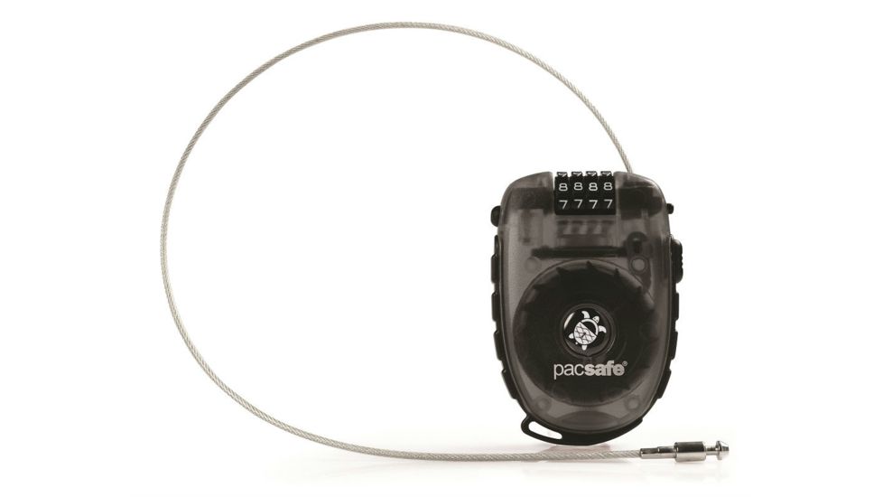 Pacsafe Retractasafe 250 Retractable Cable Lock-Smoke