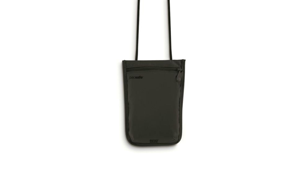 Pacsafe RFIDsafe 75 RFID-Blocking Neck Pouch-Black