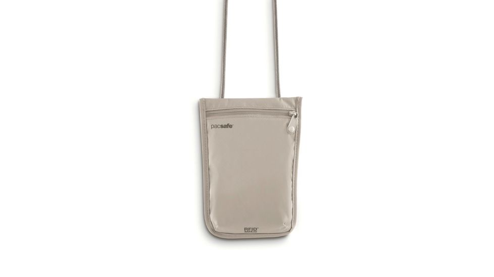 Pacsafe RFIDsafe 75 RFID-Blocking Neck Pouch-Grey