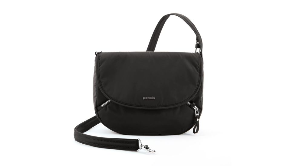 Pacsafe Stylesafe Double Zip Crossbody Bag, Black, 4 Liters, 20630100