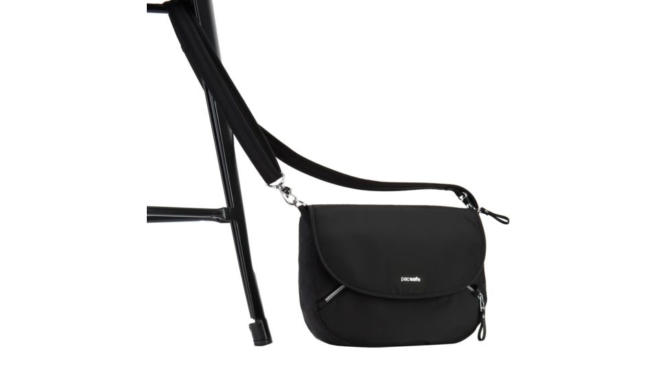 Pacsafe Stylesafe Double Zip Crossbody Bag, Black, 4 Liters, 20630100