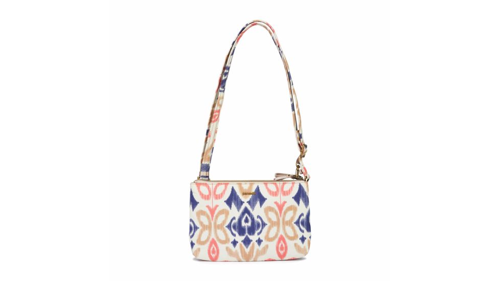 Pacsafe Stylesafe Double Zip Crossbody, Ikat Coral, 4 Liters, 20630811