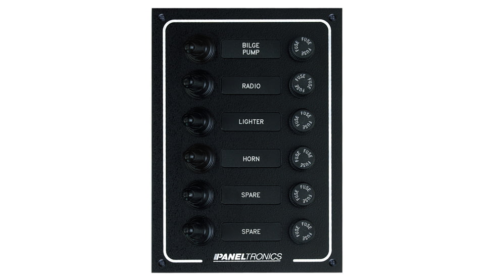 Paneltronics DC 6 Position Booted Toggle &amp; Fuse Waterproof 29810