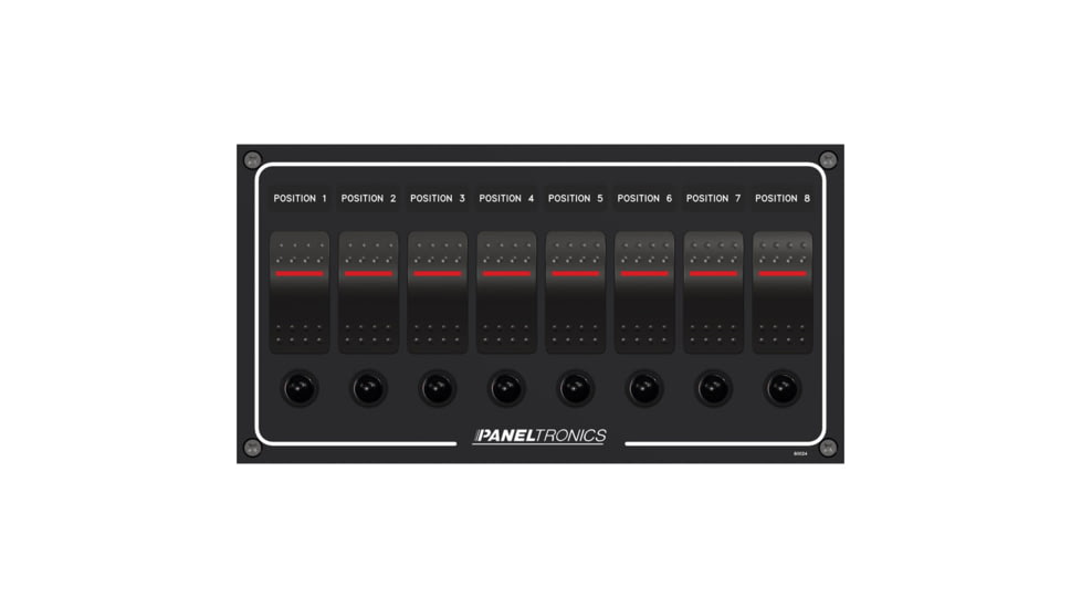 Paneltronics DC 8 Position Lighted Rocker &amp; CB Waterproof 29827