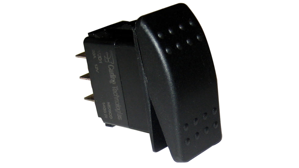 Paneltronics DPDT ON/OFF/ON Waterproof Contura Rocker Switch - Black 29787