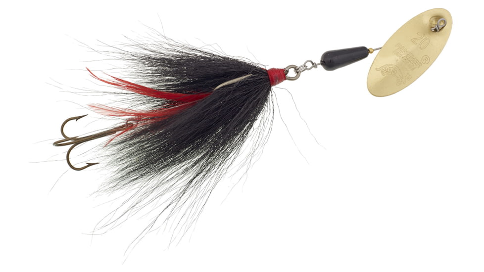 Panther Martin Big Eye Musky, Size 22 Spinner, Brass Black And Red, 22 PMMKC-BBRED