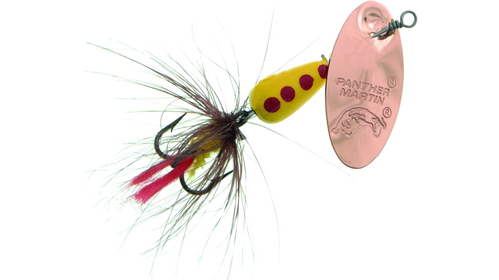 Panther Martin Classic Patterns In-Line Spinner, #2, 1/16 oz, Regular Fly Copper/Yellow/Brown, 2PMRF-CYBR