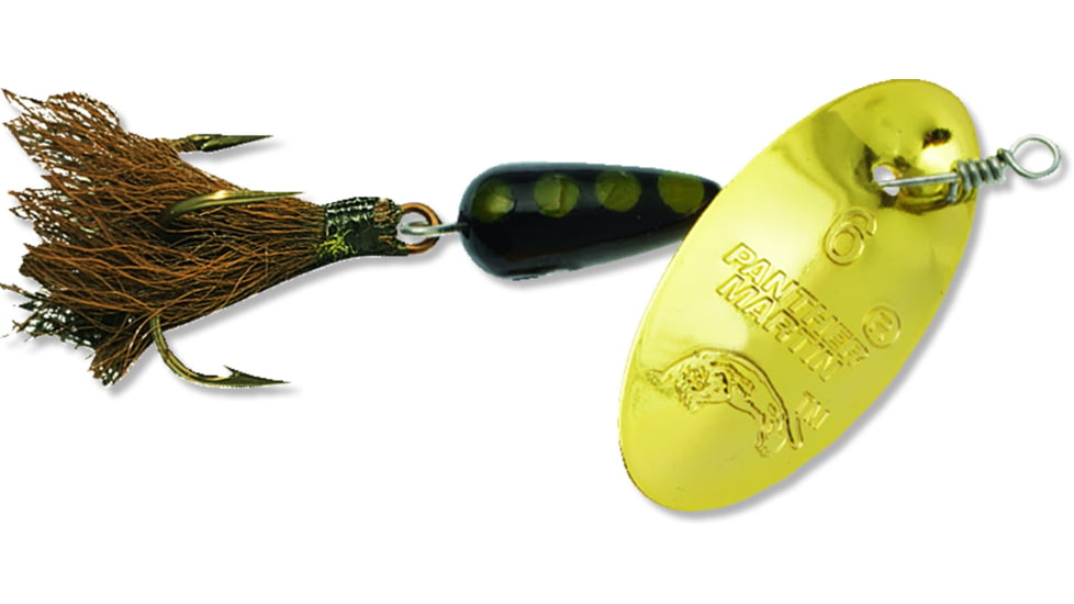 Panther Martin Classic Patterns In-Line Spinner, #4, 1/8 oz, Gold, 4PMBT-G