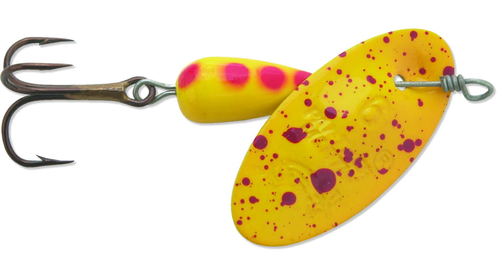 Panther Martin Classic Patterns In-Line Spinner, #4, 1/8 oz, Yellow Speckled, 4PMYSK