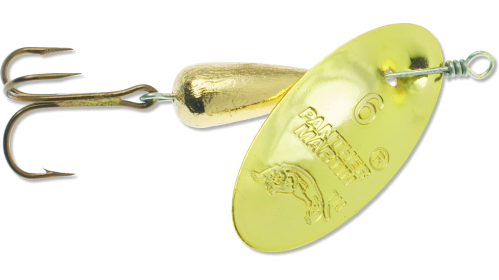 Panther Martin Classic Patterns In-Line Spinner, #4, 1/8oz, All Gold, 4PMAG