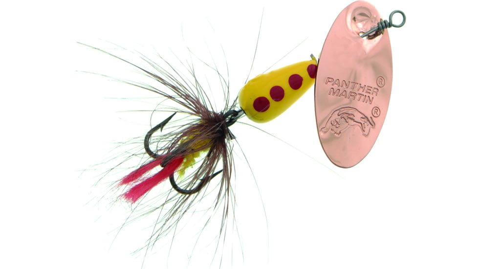Panther Martin Classic Patterns In-Line Spinner, #6, 1/4 oz, Regular Fly Copper/Yellow/Brown, 6PMRF-CYBR