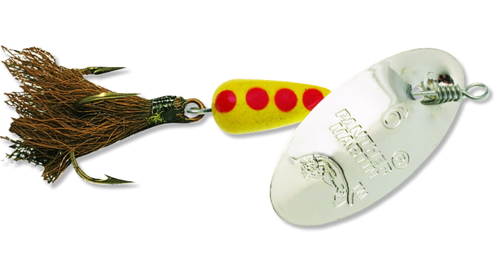 Panther Martin Classic Patterns In-Line Spinner, Number 4, 1/8 oz, Silver, 4PMBT-S