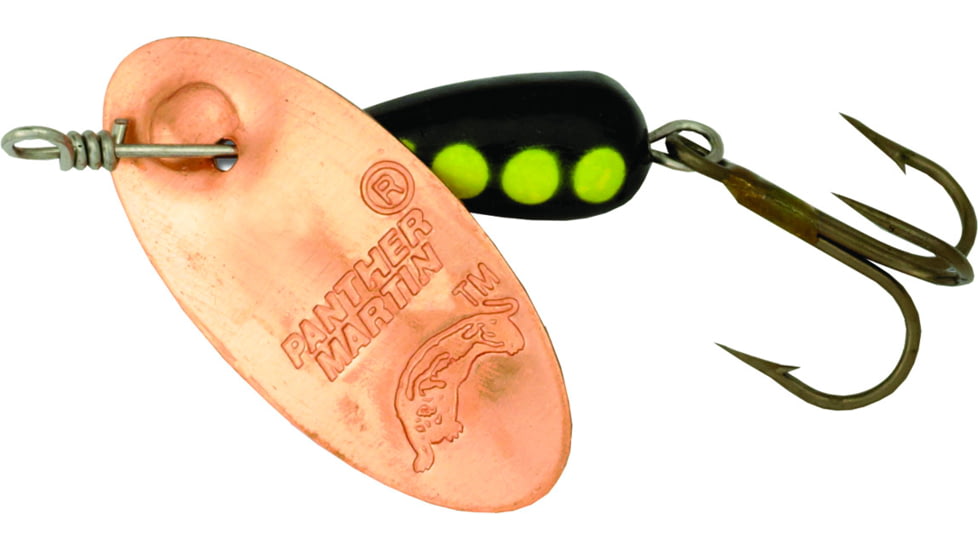 Panther Martin Classic Regular In-Line Spinner, #4, 1/8 oz Black &amp; Yellow, 4PMCB-CBK