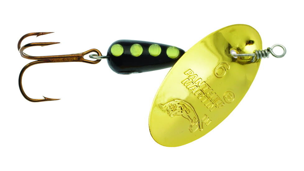 Panther Martin Classic Regular In-Line Spinner, #6, 1/4oz, Gold, 6PMR-G