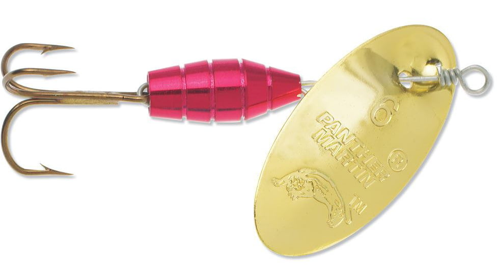 Panther Martin Deluxe Regular In-Line Spinner, #2, 1/16 oz, Metallic Red &amp; Gold, 2PMMR-G