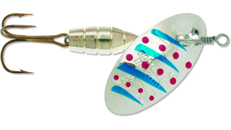 Panther Martin Deluxe Regular In-Line Spinner, #6, 1/4oz, Silver/Blue/Red, 6PMD-SBR