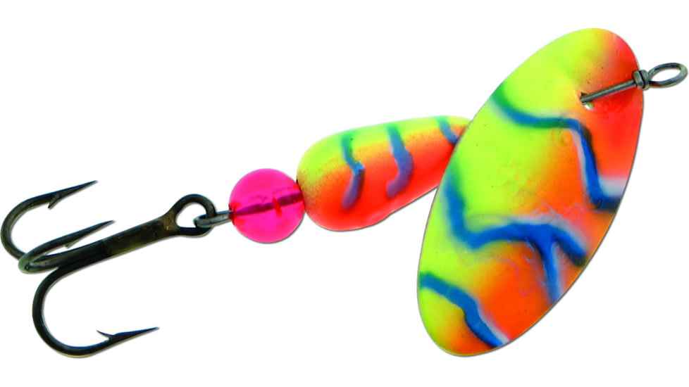 Panther Martin FishSeeUV In-Line Spinner, #9, 3/8 oz Chartreuse/Orange/Blue, 9PMUV-COB