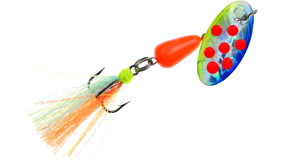 Panther Martin Flash-A-Bou Go-Glo In-Line Spinner #6, 1/4 oz, Silver Blue &amp; Chartreuse Holographic, 6PMGGFSBCH