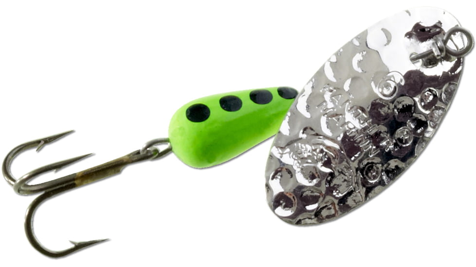 Panther Martin Hammered Regular In-Line Spinner, #4, 1/8oz, Silver, 4PMHM-HS