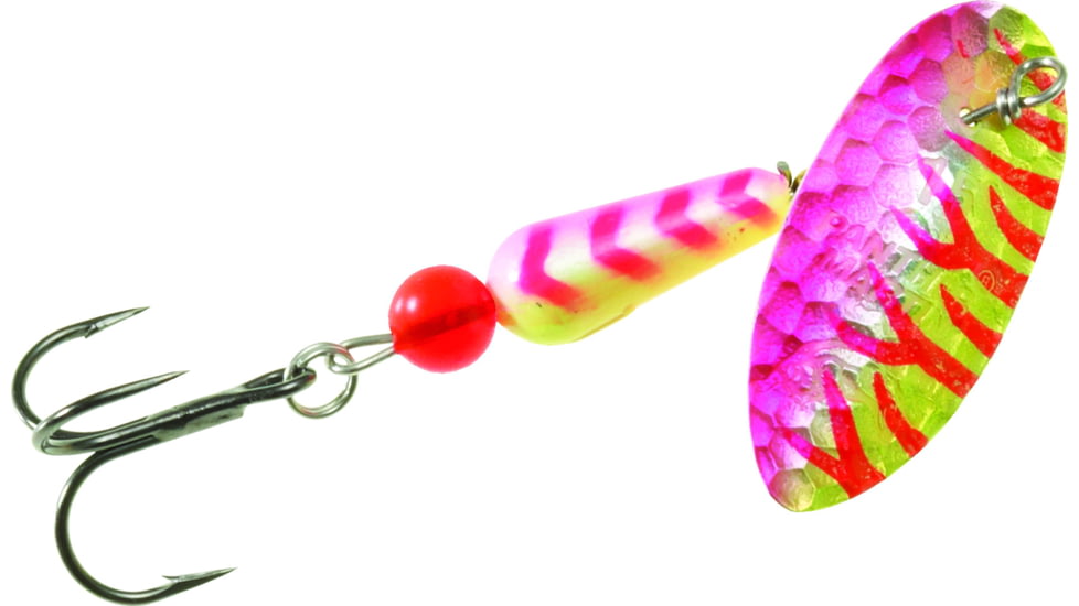 Panther Martin Hammered UV In-Line Spinner, #15 1/2 oz, Yellow &amp; Pink, 15PMSSTUVHMHMYPT