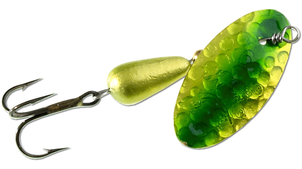 Panther Martin Hammered UV In-Line Spinner, #2, 1/16 oz Lime-Chartreuse, 2PMHUV-HLC