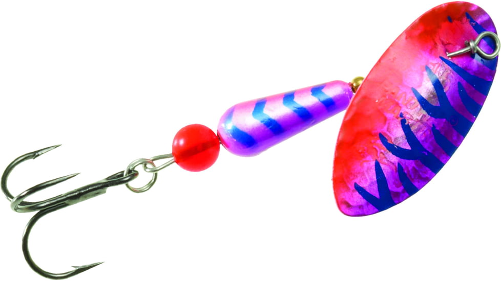 Panther Martin Hammered UV Spinner, #15, 1/2 oz Purple &amp; Fluorescent Red, 15PMSSTUVHMHPFRT