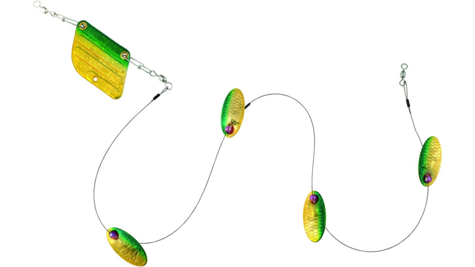 Panther Martin High Lake Troll, #15, 1 oz, Mark Drag Rudder Gold &amp; Green Holographic, 15MDR-GGH