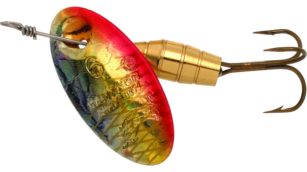 Panther Martin Holographic Deluxe In-Line Spinner #2, 1/16 oz, Holographic Gold &amp; Orange, 2PMHD-GOH