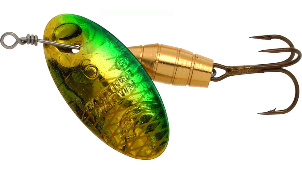 Panther Martin Holographic Deluxe In-Line Spinner #2, 1/16oz, Holographic Green &amp; Gold, 2PMHD-GGH